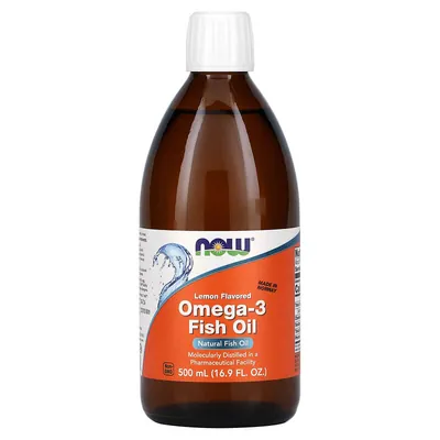 Омега-3 NOW Omega-3 Fish Oil лимон, 500 мл