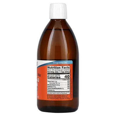Омега-3 NOW Omega-3 Fish Oil лимон, 500 мл