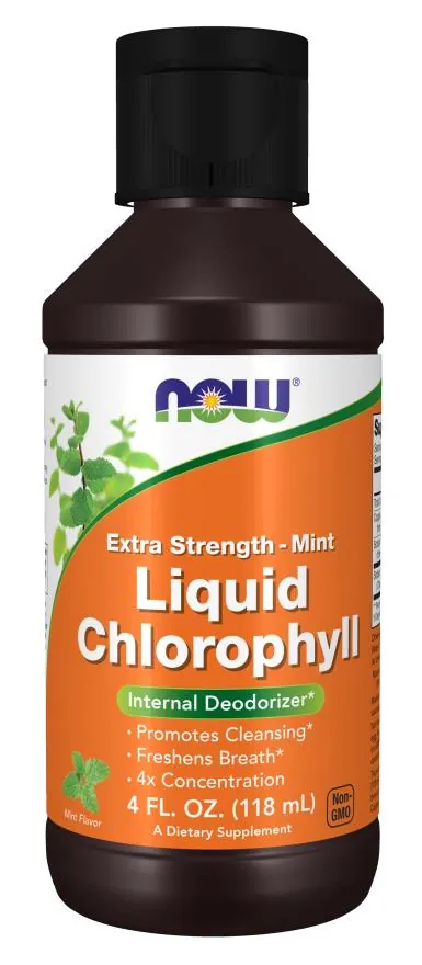 Хлорофіл рідкий NOW Liquid Chlorophyll Extra Strength з м'ятним смаком, 118 мл