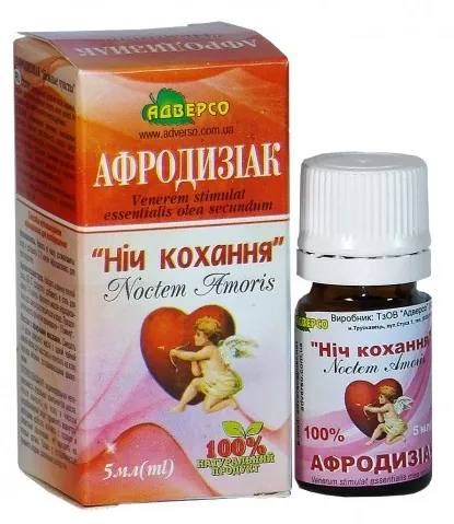 Аромакомпозиція ефірних олій Адверсо Афродизіак Ніч кохання, 5 мл