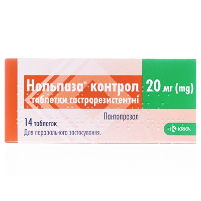 Нольпазаконтролтаблеткигастрорезист.по20мг№14(7х2)