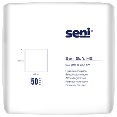 Пеленки Seni Soft HE одноразовые гигиенические 60х60 см, 50 шт