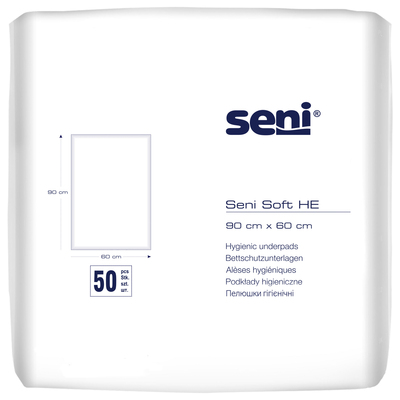 Пеленки Seni Soft HE одноразовые гигиенические 90х60 см, 50 шт
