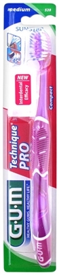 Зубная щетка GUM Technique Pro Compact Medium, компактная средне-мягкая, 1 штука