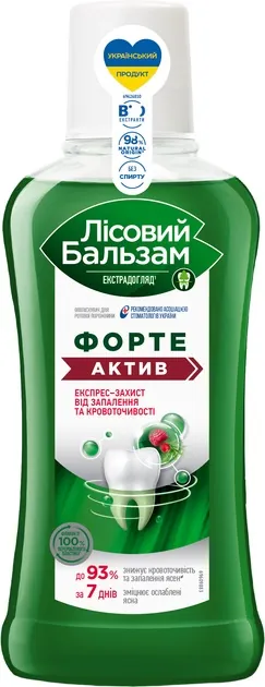 Ополіскувач для порожнини рота Лісовий Бальзам Форте Актив, 400 мл