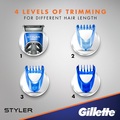 Бритва-стайлер мужской Gillette Fusion5 ProGlide Styler с 1 сменным картриджем ProGlide Power + 3 насадки для моделирования бороды и усов