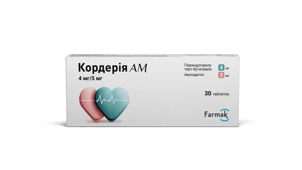 Кордерія АМ таблетки по 4 мг/5 мг №30 (10х3)