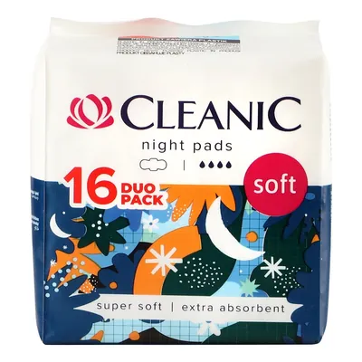 Прокладки гігієнічні Cleanic Soft Night, 16 шт