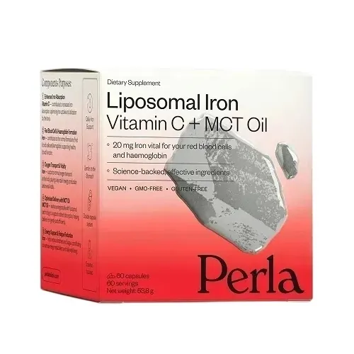 Залізо ліпосомальне з вітаміном С та MCT-олією Perla Helsa Liposomal Iron Vitamin C + MCT Oil капсули №60