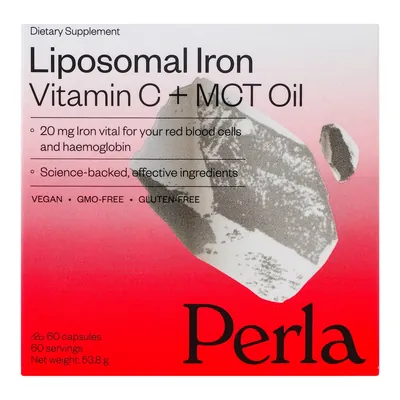 Залізо ліпосомальне з вітаміном С та MCT-олією Perla Helsa Liposomal Iron Vitamin C + MCT Oil капсули №60