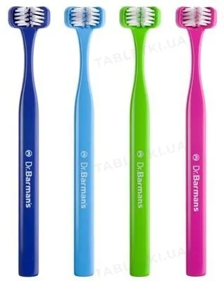 Зубна щітка Dr.Barman's Superbrush Compact тристороння компактна