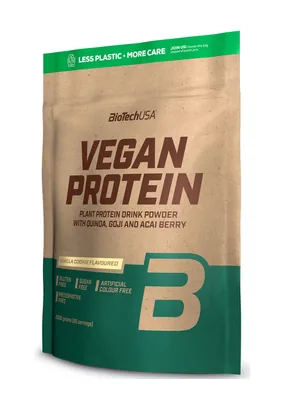 Протеїн рослинний змішаний Biotech Vegan Protein ванільне печиво, 2 кг