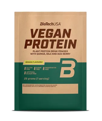 Протеїн рослинний змішаний Biotech Vegan Protein банан, 25 г