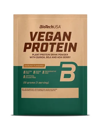Протеїн рослинний змішаний Biotech Vegan Protein фундук, 25 г