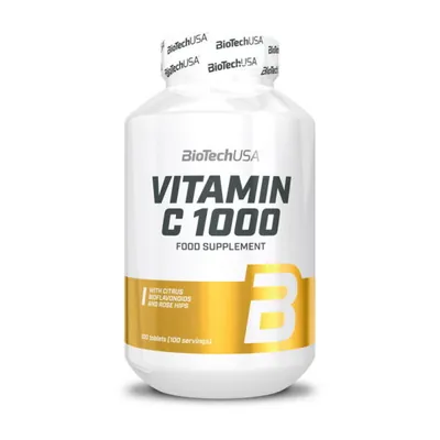 Вітамін С Biotech Vitamin C 1000 with citrus bioflavonoids and rose hips, 100 таблеток
