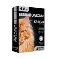 Капли на холку Unicum Premium от блох и клещей для кошек весом 4-8 кг, 3 штуки