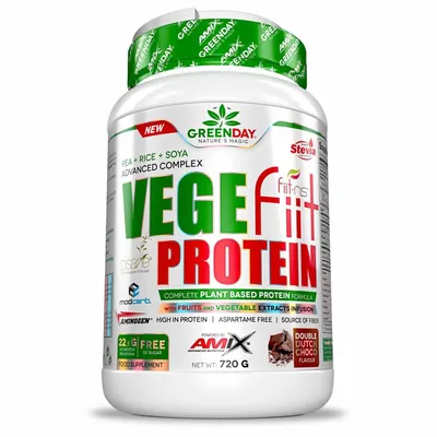 Протеїн рослинний змішаний Amix Nutrition GreenDay VegeFiit Protein арахіс-шоколад-карамель, 720 г