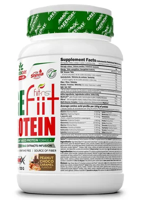 Протеїн рослинний змішаний Amix Nutrition GreenDay VegeFiit Protein арахіс-шоколад-карамель, 720 г