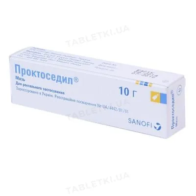 Проктоседил мазь по 10 г у тубах з аплік.