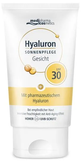 Крем для обличчя Medipharma Cosmetics Hyaluron сонцезахисний з SPF30 антивіковий, 50 мл
