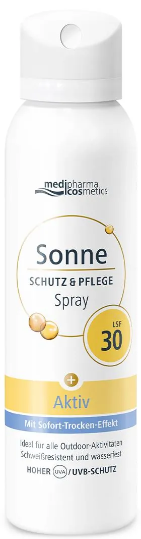 Спрей-аерозоль сонцезахисний Medipharma Cosmetics Sonne SPF30 для обличчя і тіла водостійкий, 150 мл