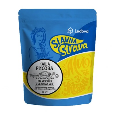 Каша рисовая Slavna stravа с мясом курицы и овощами сублимированная, 90 г