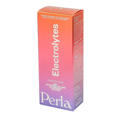 Електроліти Perla Helsa Electrolytes Mix зі смаком лохини, апельсина, кавуна та лайму, 9 стіків по 10 г