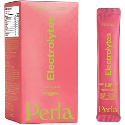 Електроліти Perla Helsa Electrolytes зі смаком кавуна та лайму, 20 стіків по 10 г