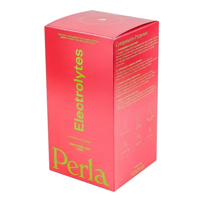Електроліти Perla Helsa Electrolytes зі смаком кавуна та лайму, 20 стіків по 10 г
