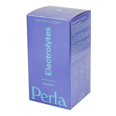 Електроліти Perla Helsa Electrolytes зі смаком лохини, 20 стіків по 10 г
