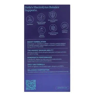 Електроліти Perla Helsa Electrolytes зі смаком лохини, 20 стіків по 10 г