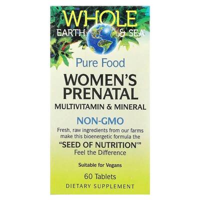 Витамины и минералы для беременных женщин Natural Factors Whole Earth & Sea Women's Prenatal Multivitamin & Mineral, 60 таблеток