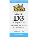 Вітамін D3 для дітей Natural Factors Vitamin D3 for Kids 400 МО, 15 мл