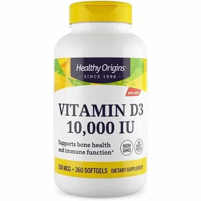 Вітамін Д3 Healthy Origins Vitamin D3 10 000 МО, 360 капсул