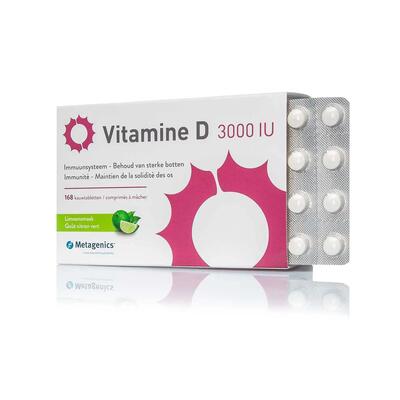 Вітамін Д Metagenics Vitamine D 3000 МО таблетки зі смаком лайма №168
