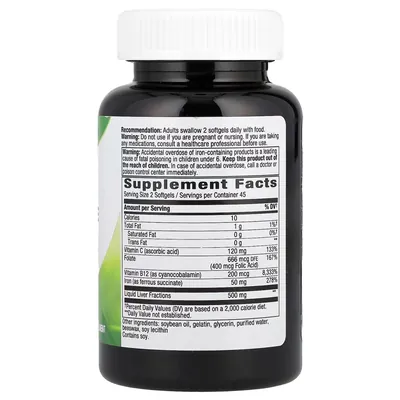 Залізо Nature's Way Ultimate Iron, 90 капсул
