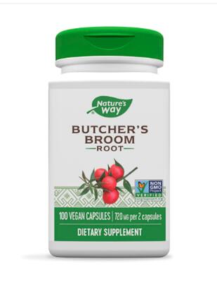 Иглица шиповатая корень Nature's Way Butcher's Broom 720 мг, 100 капсул