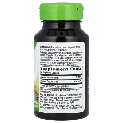 Каєнський перець Nature's Way Cayenne 40,000 SHU/г, 100 капсул