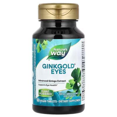 Каротиноидный комплекс Nature's Way Ginkgold Eyes 60 мг, 60 веганских таблеток
