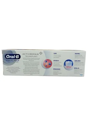 Зубна паста Oral-B Pro-Science Advanced Відновлення ясен та емалі Класична, 75 мл