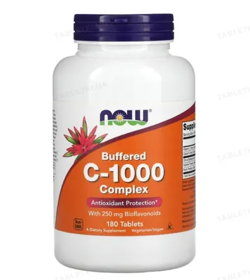 Вітамін С комплекс NOW C-1000 Complex таблетки №180
