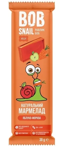 Мармелад Jelly Bob Snail яблуко-морква, 38 г