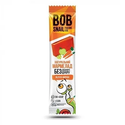 Мармелад Jelly Bob Snail яблуко-морква, 38 г