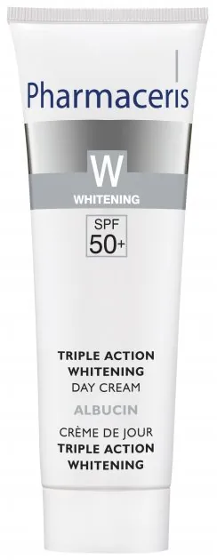 Крем для обличчя Pharmaceris W Albucin SPF50+ денний відбілюючий потрійної дії, 30 мл