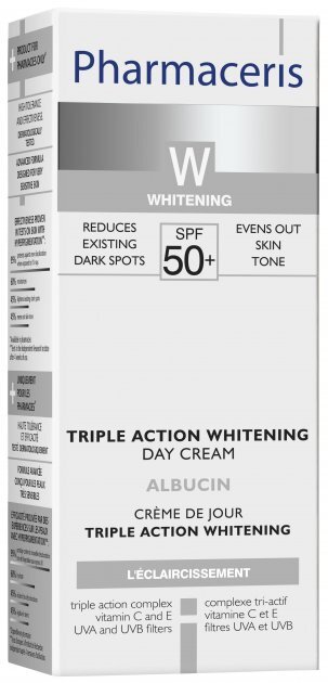 Крем для обличчя Pharmaceris W Albucin SPF50+ денний відбілюючий потрійної дії, 30 мл