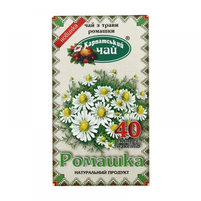 Чай трав'яний Екопродукт Карпатський чай Ромашка по 1,0 г №40 у філ.-пак.
