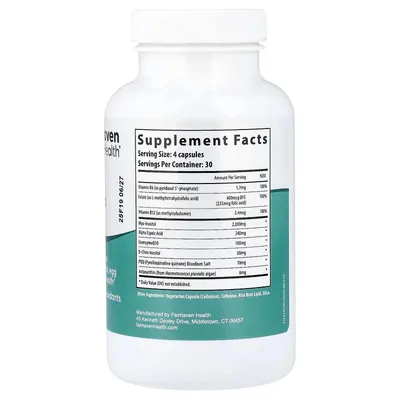 Піролохінолінхінон + Міо + D-хіроінозитол Fairhaven Health PQQ + Myo + D-Chiro Inositol, 120 капсул