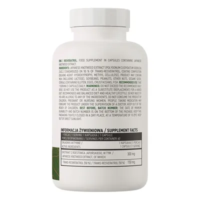 Ресвератрол OstroVit Resveratrol 150 мг, 60 капсул
