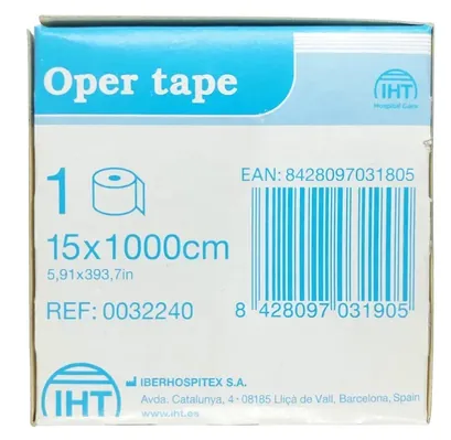 Бинт адгезивний Iberhospitex Oper Tape розмір 15 см x 1000 см, 1 штука