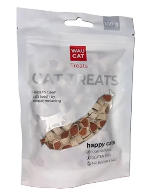 Ласощі для котів Collar Waucat Treats Маленькі суші з лососем, 100 г